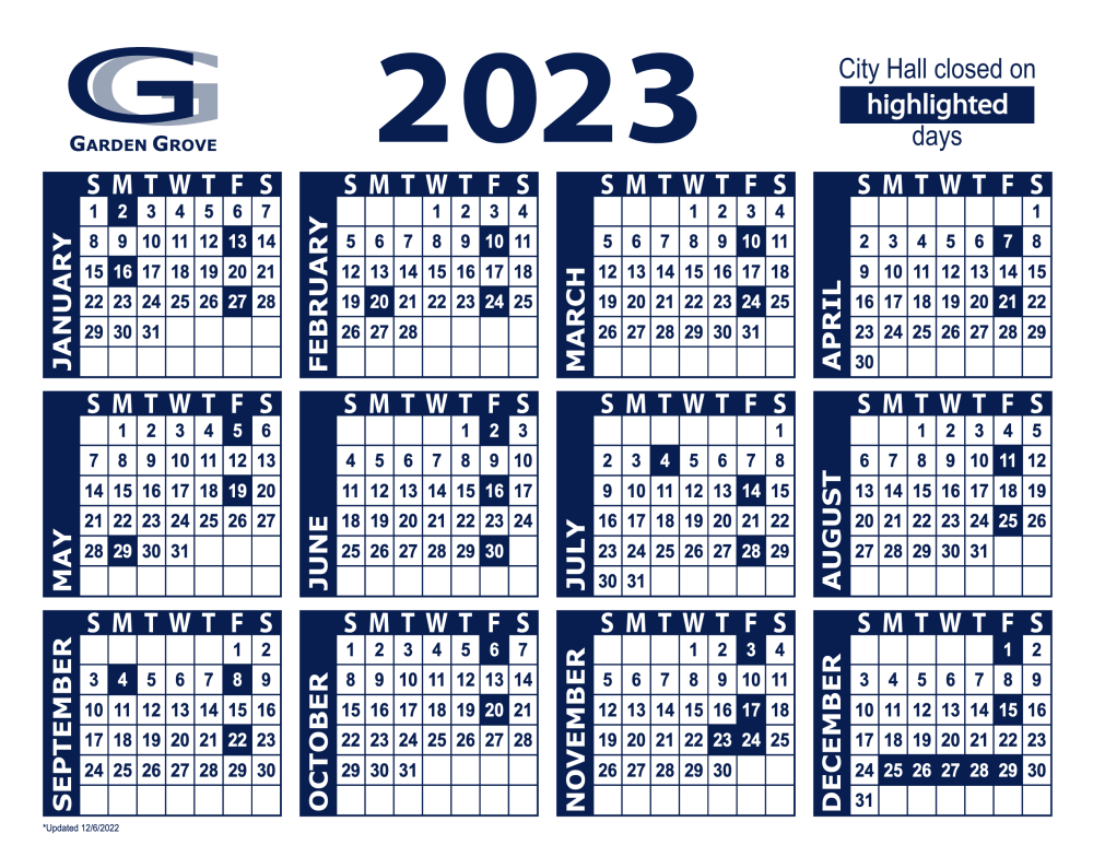 2023 Calendar
